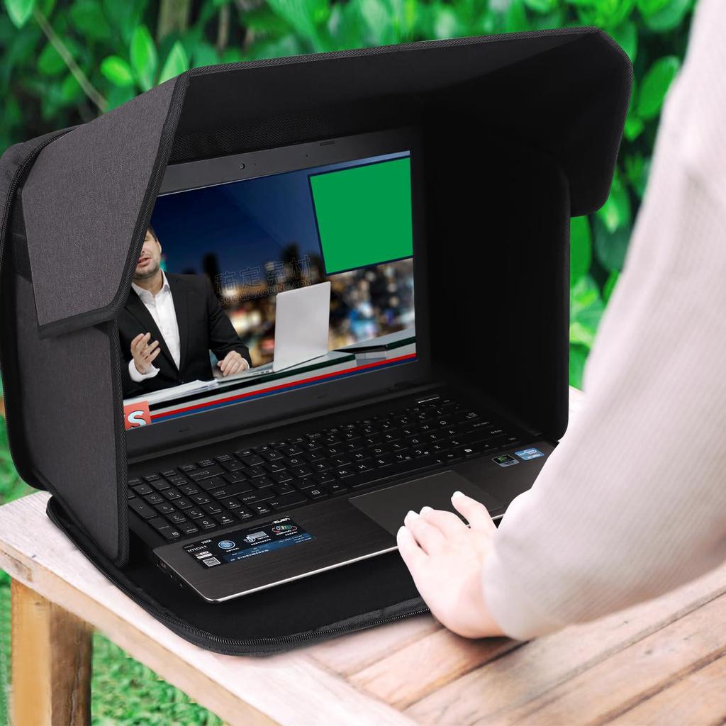 Přenosný skládací kryt proti slunci a pro soukromí na notebook