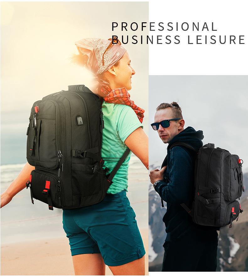 Extra Large Capacity USB Travel Backpack - Breathable, Multi-purpose for Men & Women
