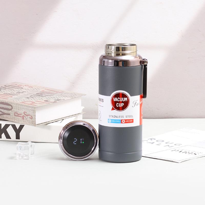 Stainless Steel Insulated Cup Business Sling Cup Handy Car Portable Large Capacity Display Warm Water Cup