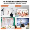10ft X 10ft Pipe and Drape Kit, Heavy Duty Backdrop Stand with Carbon Steel Base, Adjustable Backdrop Support with 6 Clamps and A Carry Bag for