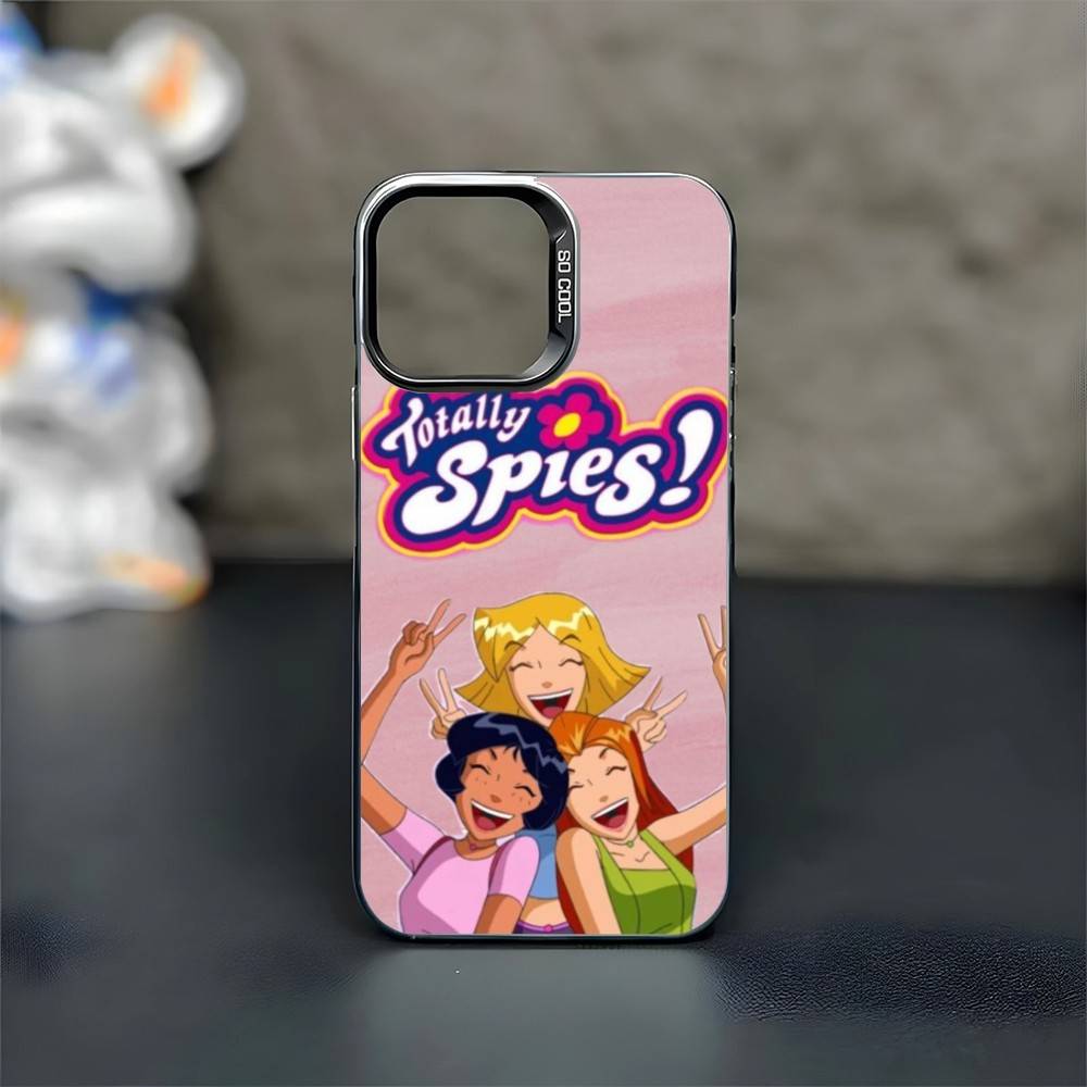

Totally Spies Phone Case For iPhone17,16,15,14,13,12,11 Plus,Pro Max Black Matte Shockproof Cover iPhoneXSMAX