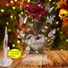 2D Flat Bohemiants Heart-shaped Rose Acrylic Desktop Decoration, Suitable for Wall Decoration, Porch, Room, Villa, Accents Home, Hallway, or Workplace