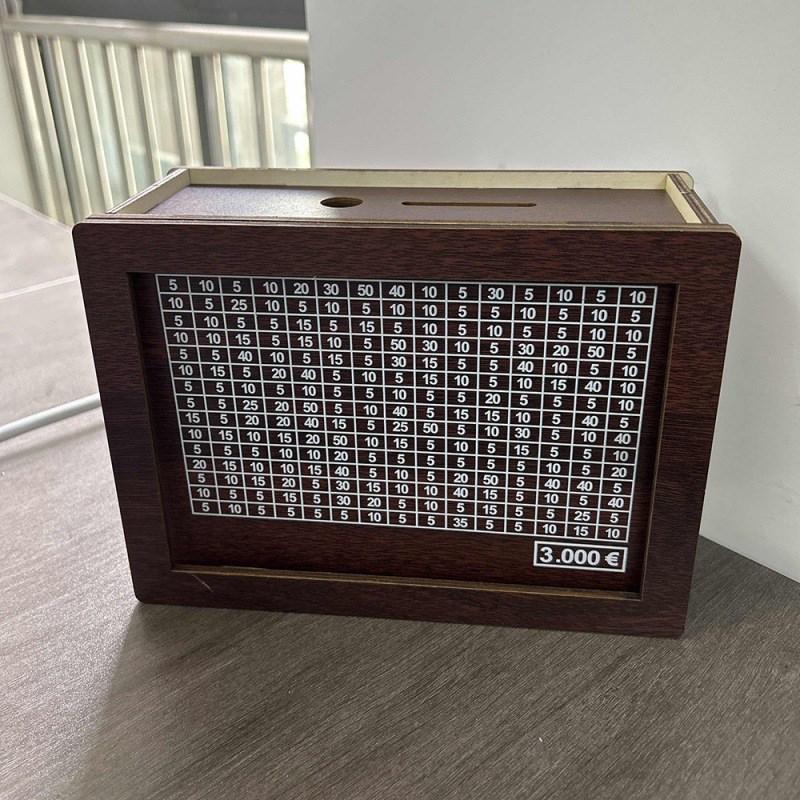 

2024 Детская деревянная копилка с цифрами - Коробка для сбережений на десять тысяч юаней Standard