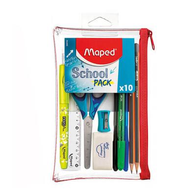 Maped Pencil Case Student Kit 10pcs Transparent (School)