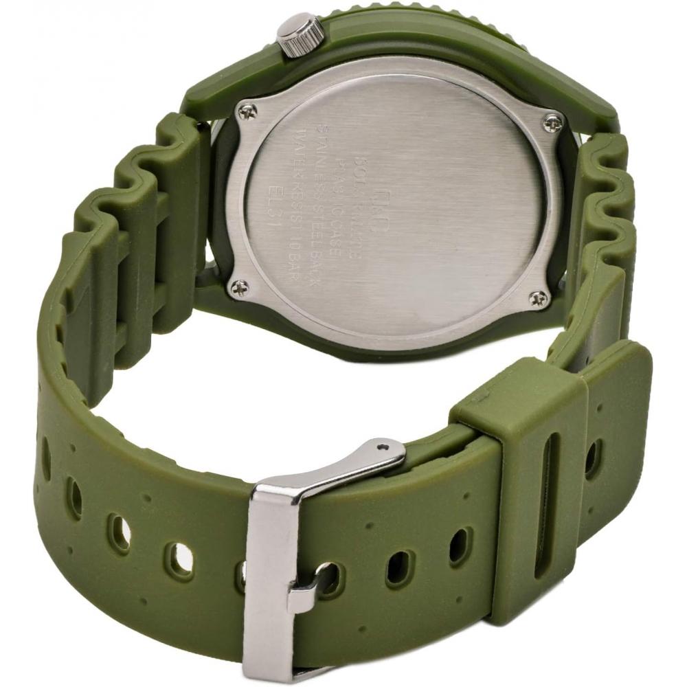 [citizen Q A] Solar Watch  10 Atm  Waterproof  Analog Urethane Strap  H064 006  Men S Khaki  Khaki  2