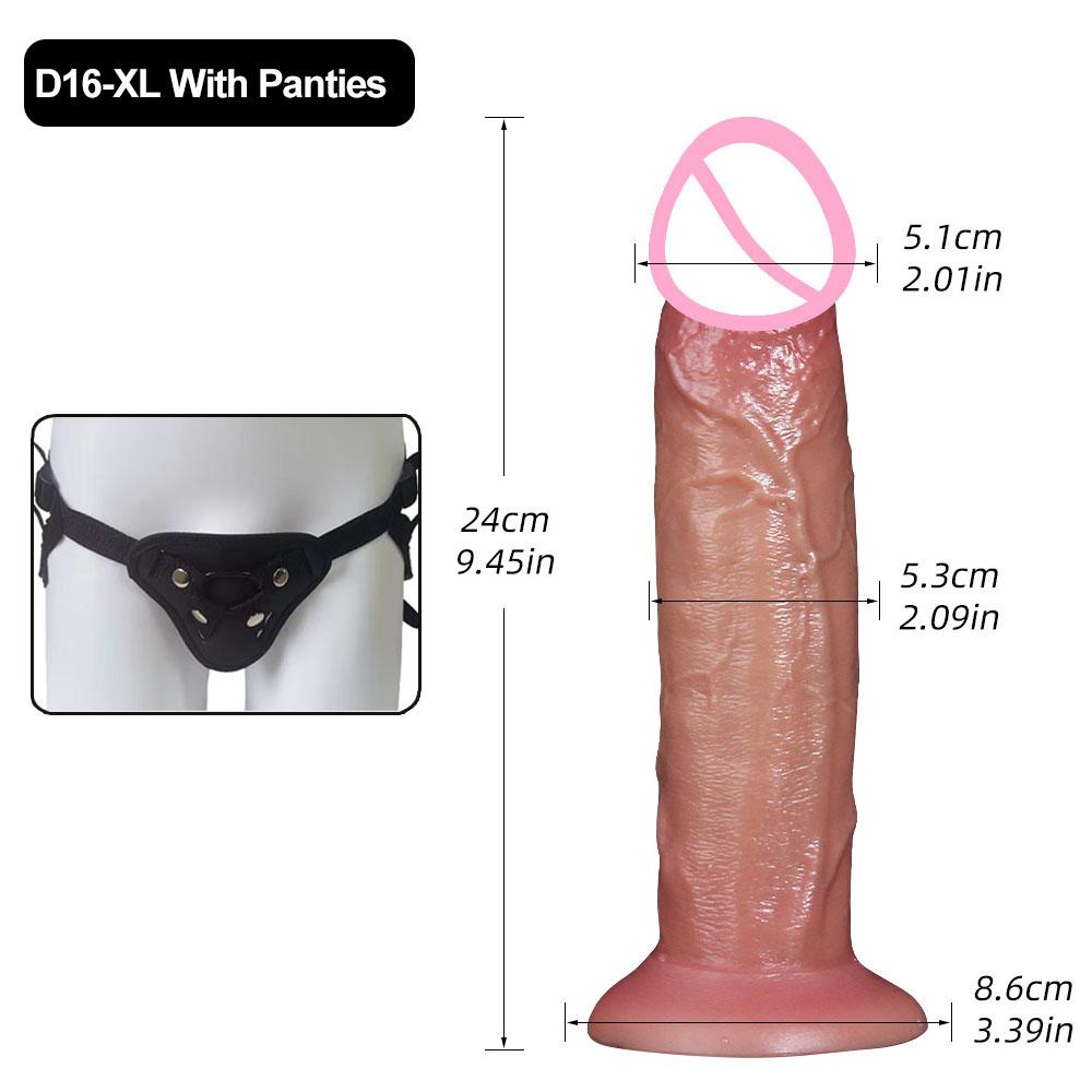 Dildo Sex Toys for Women Wearable Strapon Dildo Realistic Silicone Anal Plug Soft Penis with Suction Cup Adult Masturbator