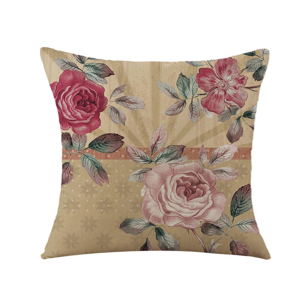 

Подушка Ностальгический Цветок Прикроватная Подушка Диван Гостиная Подушка Квадратная Наволочка с Принтом 45 * 45Cm (excluding pillow core)