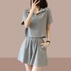 2025 Summer Women's Short Sleeve and Shorts Sportswear Set - Casual Fashion Two-Piece for Petite