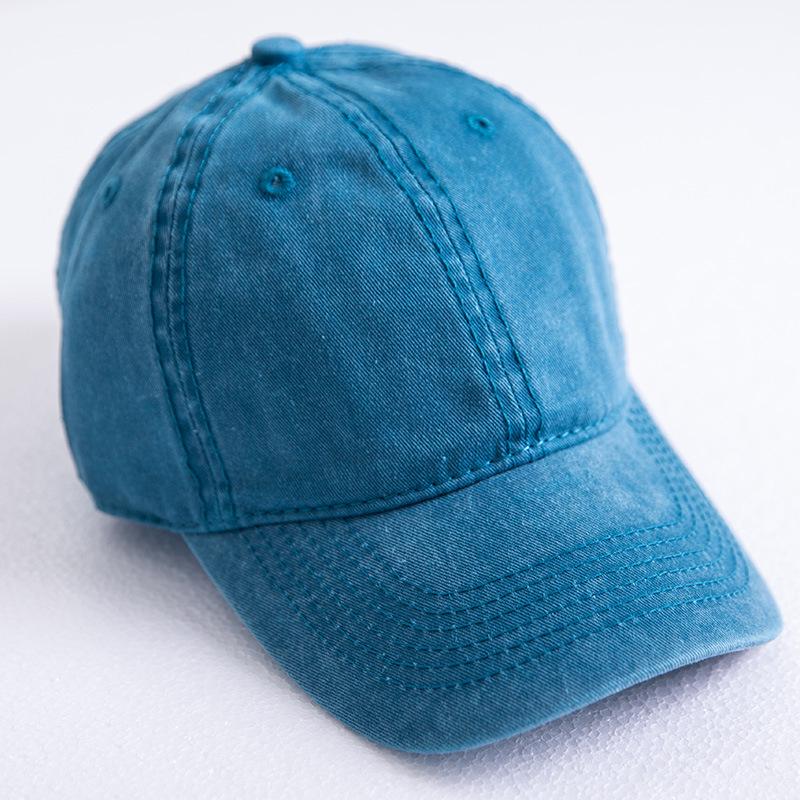 Retro and old washed baseball cap Men's trendy brand hat Women's spring and summer face small light board cap