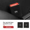 2Pcs Car Seat Belt Buckle Protector Clip Anti-collision Cover For Infiniti JX35 G25 G37 FX FX37 FX50 EX35 EX25 EX37 ESQ M25 M35 S4