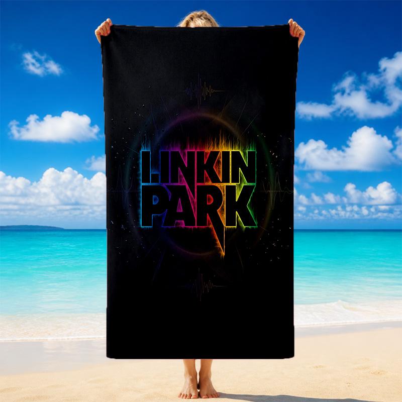 Linkin Park Print Microfiber Beach Towel Sand?Resistant Lightweight Towel For Swimming Outdoor Travel Use