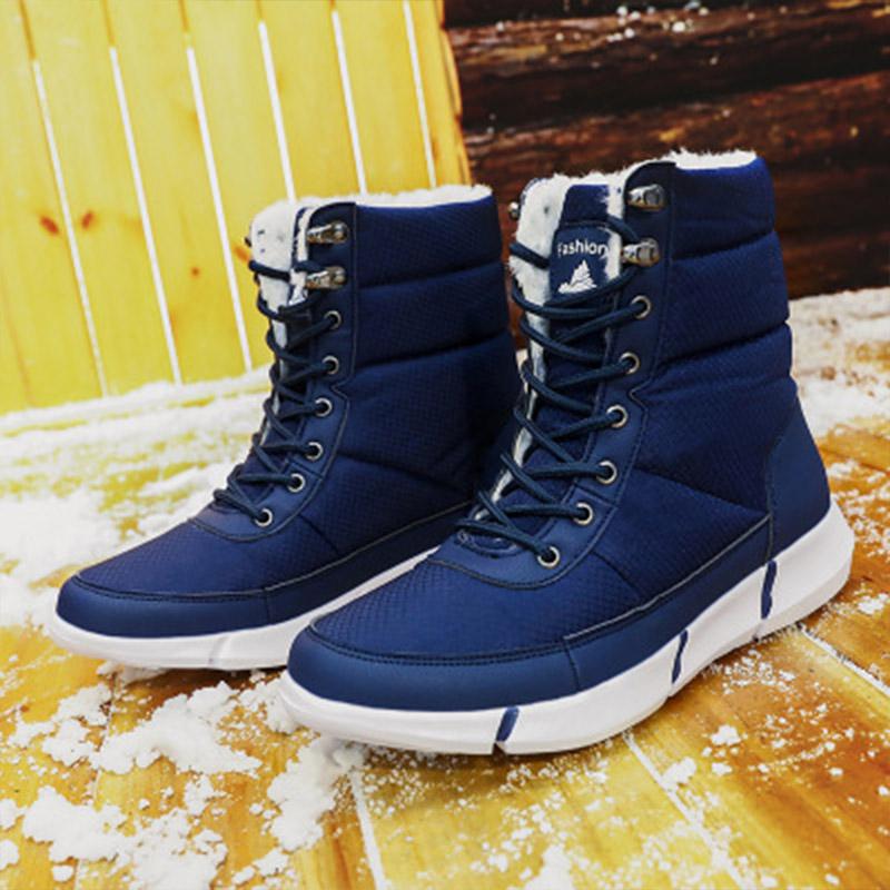 Men Boots  Winter Shoes For Men Warm Snow Boots Mid-calf Men Warm Shoes Thick Plush Winter Boots For Men Women Cotton Shoes