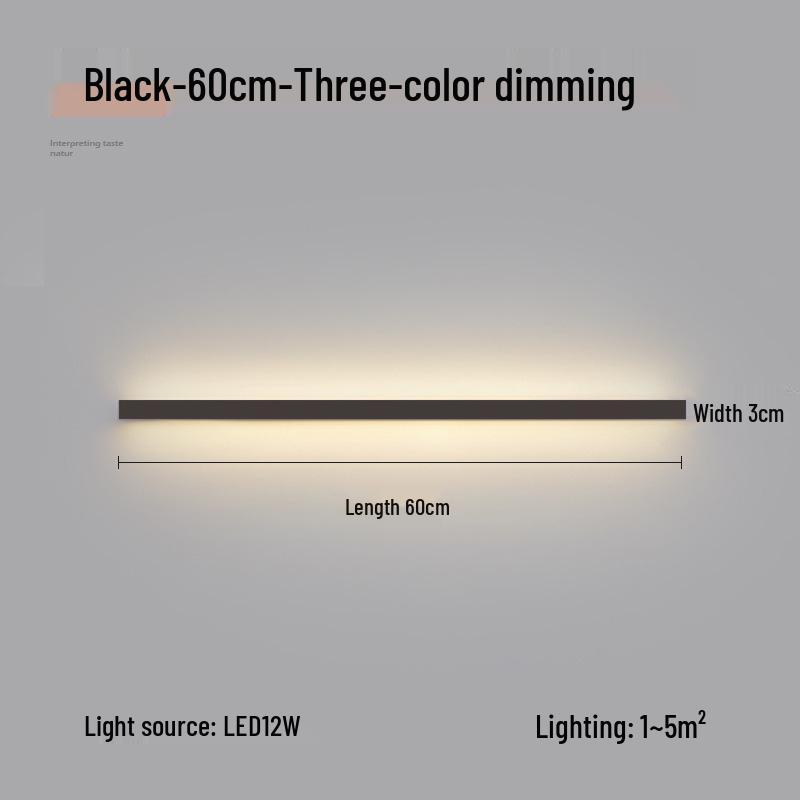 Minimalist Modern Long Strip Wall Lamp for Bedroom, Living Room, or Sofa Side