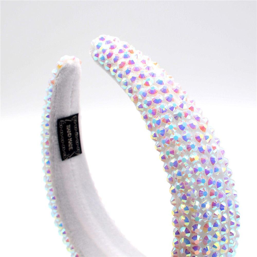 Wide Brim Full Rhinestone Headband Padded Design Hair Accessory Women Head Hoop  Shopping