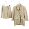 Skirt Suit Setup 38 Beige Tailored Jacket Wrap Skirt Women Used