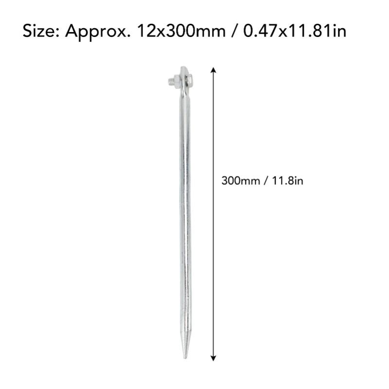 2 Pcs Portable Ground Rod Copper Plated Iron Threaded Connection Grounding Pin For Electric Fences Antennas Satellite Dishes