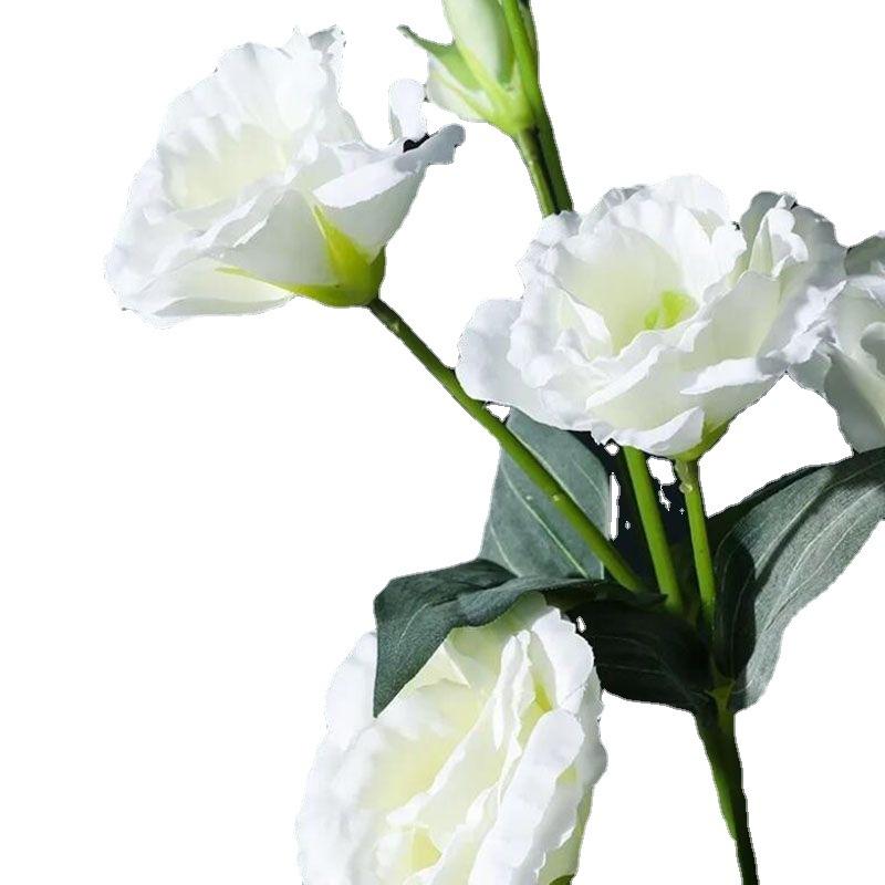 27.5 Inch Artificial Lisianthus Silk Flowers for Home Decor Wedding Bouquet Elegant Decoration