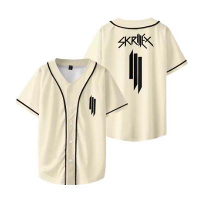 Rapper Skrillex Merch Short Sleeve T-Shirt Streetwear Hip Hop Uniform Hugh