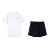 Li-Ning Summer Casual Versatile Short Sleeve Breathable Shorts Sports Suit Men Suit Standard-White Black W871-2+W513-1