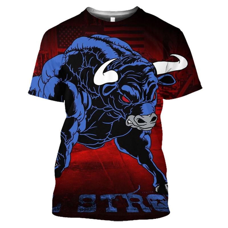 Spain Bull Graphic T Shirt for Men T-shirt Fashion 3D San Fermín Bullfight Printed Tee Shirts Womens Clothing Kids Short Sleeve