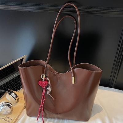 Borsa a tracolla retrò di grande capacità Borsa a spalla singola alla moda Borsa tote casual per la scuola e il pendolarismo