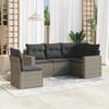 VidaXL Garden Furniture Set 5 Pcs with Grey Cushions Braided Resin 3218960