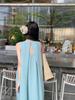 2026 Women's Summer French Backless Sleeveless Pleated Sling Dress