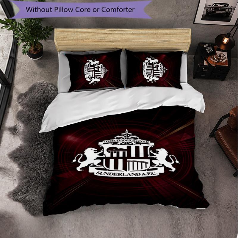 Biancheria da letto a tema Sunderland Set 3 pezzi Copripiumino Biancheria da letto decorativa per camera da adolescente Decorazione per la casa
