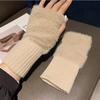 Winter Gloves Warm Knitted Finger-free Half-cut Wool Men's and Women's Cute Riding Jacquard Thickened Adult Hand Socks