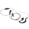 2 Way Radio Headset 2Pin Flexible Black Cable Headset with PTT Button G Shape for Kenwood KPG TH TK
