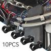 10PCS 6AN Hose Separator Clamp Aluminum Alloy Fuel Line Separator for 3/8 Fuel Oil Brake Lines Water Pipe Fitting Connector