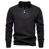 Herren Casual Fleece Pullover Herbst Winter Strickwaren Halber Reißverschluss Gestrickte Pullover Herren