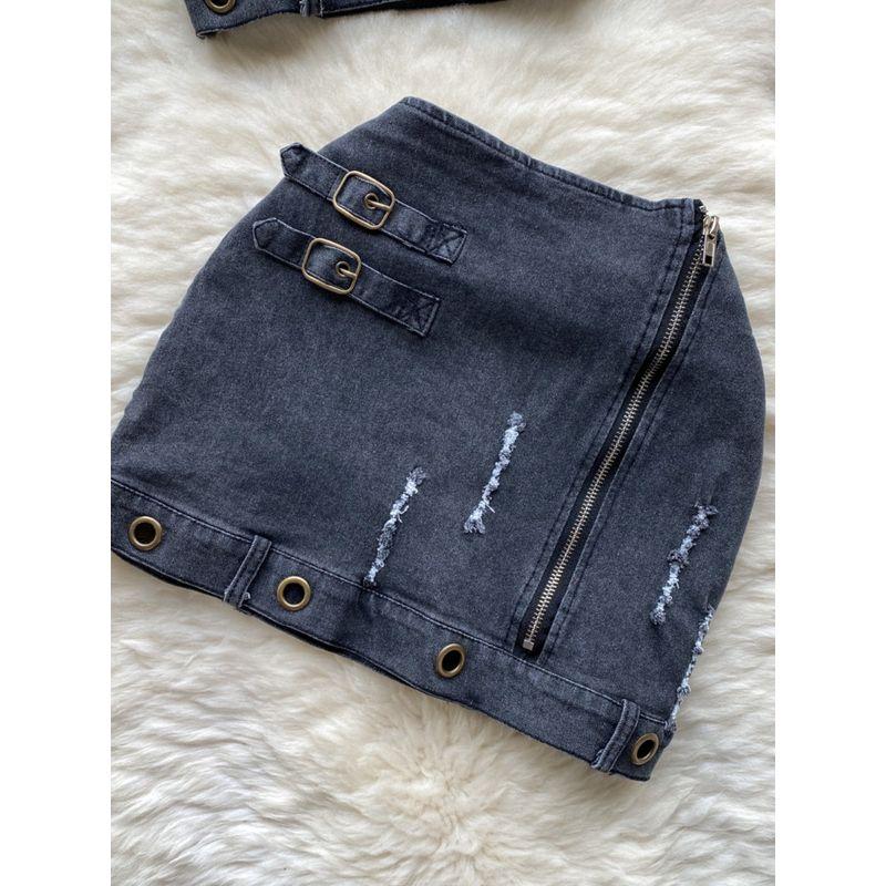 Cool Style Denim Women's Summer Hip Skirt Halter Spaghetti Straps