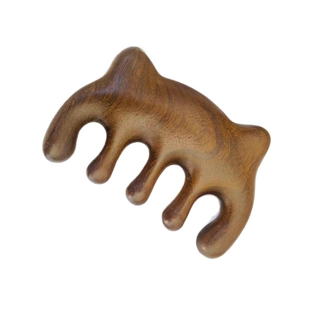 Solid Wood Abdominal Massage Brush for Belly and Meridian Relief