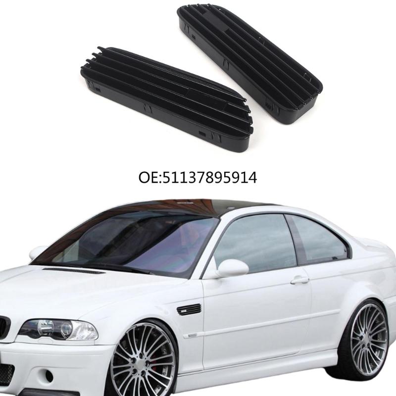 Impact Resistant Vehicle Exterior ABS Front Bumper Protector Side Grill Fenders Vent Guard Suitable for E46 51137895914