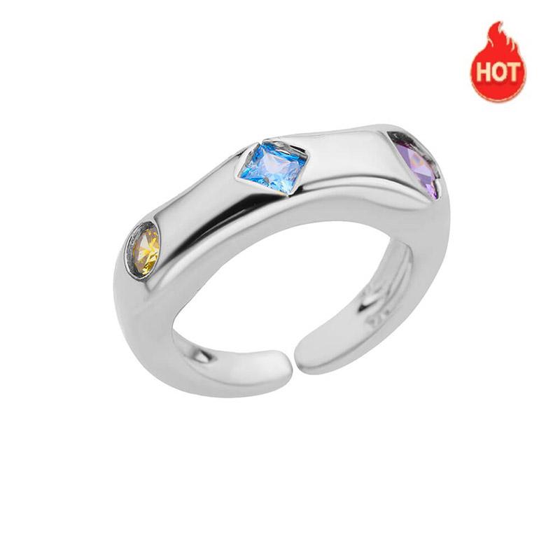 

Кольца из нержавеющей стали с нерегулярными камнями серебристого цвета для женщин, помолвочные кольца с цирконием в форме сердца, эстетические украшения, подарки для девушек