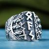 Stainless steel Odin Norse Viking Amulet Rune Fashion MEN and women fashion words RETRO Rings Jewelry