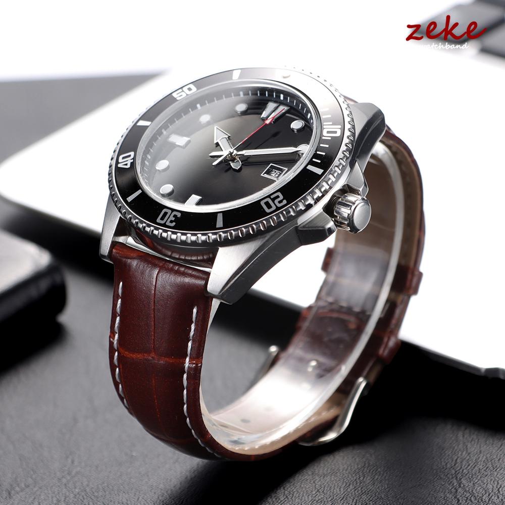 Vintage Slub Pattern Leather Watchbands 18mm 20mm 22mm Watch Band Strap Steel Pin Buckle Accessories High Quality Wrist Bracelet