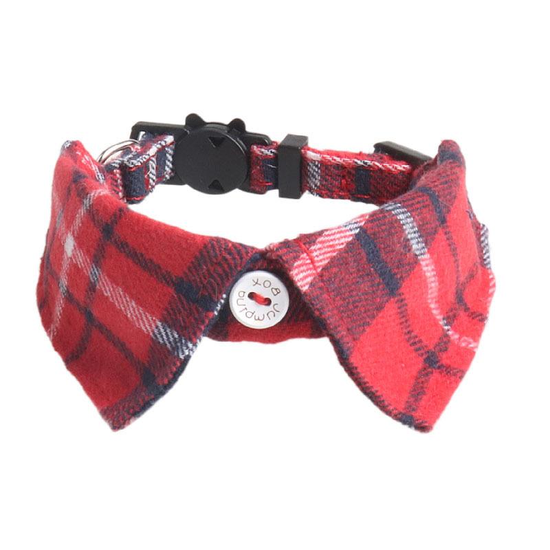 New Pet Cat Collar British Gentleman Plaid Bow Tie Stylish Accessory for Cats Dog Accessories Cat Collar Dog Y Harness