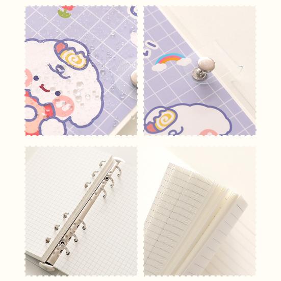 1 Set Scrapbook Notebook Refillable Loose Leaf Detachable Thickened Paper No Ink Bleeding Smooth Writing 100 Sheets Diary Notebook School Accessory