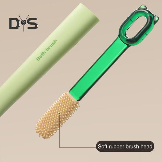 Bath Scrub Brush with Extended Anti-Slip Handle Double-Sided Back Rub Exfoliation Back Scrubber Three-dimensional Massage Brush
