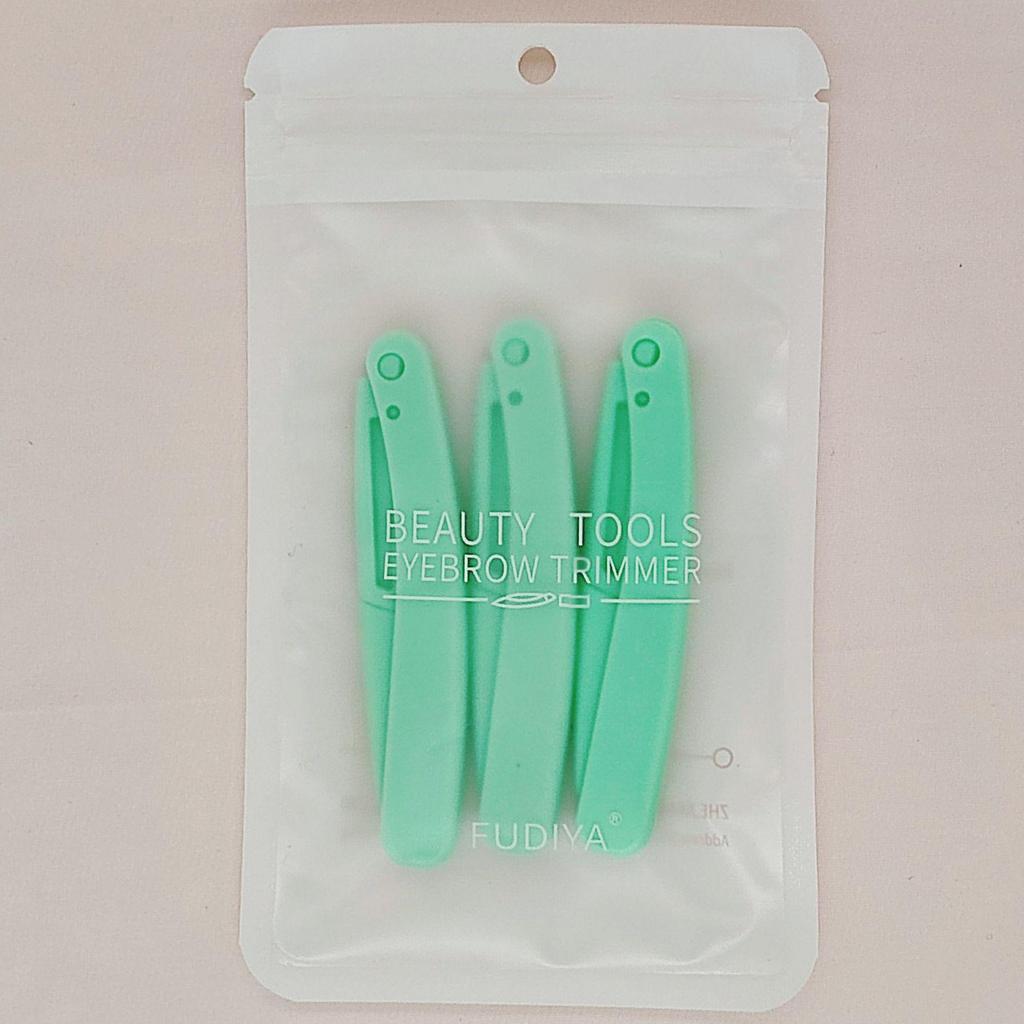 Portable Safety Folding Eyebrow Razor for Beginners - Stainless Steel Blade, Makeup Tool