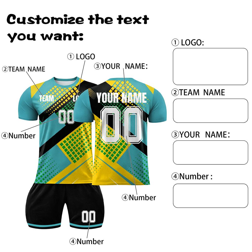 DIY Soccer Set 2-Pack, Customizable Sportswear and Adults, 2 Team Uniform Tops