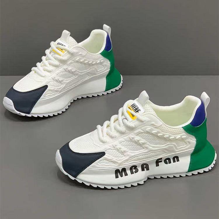 Men's bag bottom new spring and summer versatile breathable sports and leisure little white shoes to increase the height of running dad shoes Ko