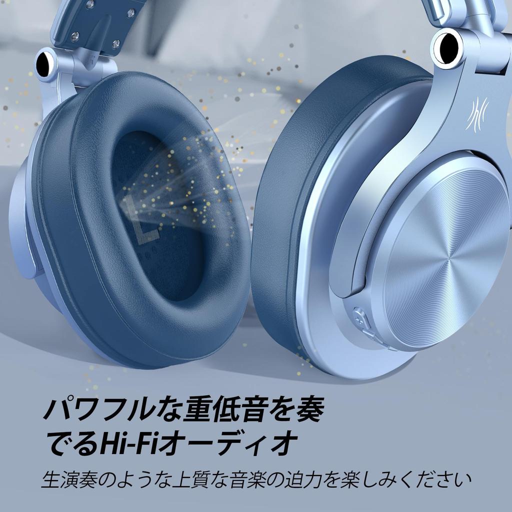 OneOdio A70 Wireless 72 Hours Bluetooth Headphones with Enhanced Bass and Wired and Wireless Monitor for Listening to and Instrument Practice