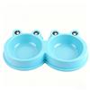 Cartoon Frog Shaped Stainless Steel Pet Double Bowl Anti Spill Dual-Use Bowl Cat And Dog Universal Feeder