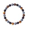 Festive Gifts Tiger Eye Black Onyx Blue Cracked Stone Beaded Bracelet Minimalist Fashion Jewelry For Men Women Daily Wear Gift