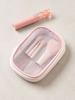 Mesh Pouch & Makeup Brush 4-Piece Set
