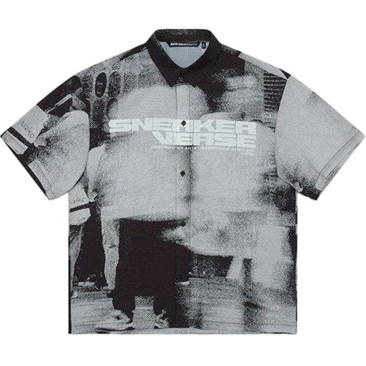 Anta SV Series Polo Collar Loose Fit Printed Short Sleeve Shirt Men shirts 172621109V-2 S