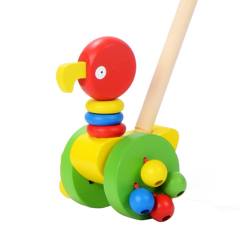 

Wooden Push Along D-uck Tooky Toy Toddler Baby Toy a long Educational Toy